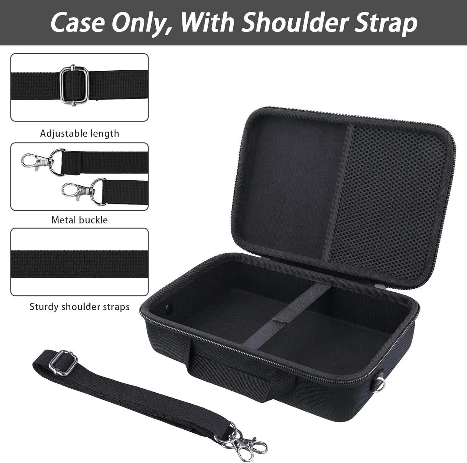khanka for Fujifilm INSTAX Wide EVO 2-in-1 Instant Film Camera and Printer Travel Case,Black(Case Only,with Shoulder Strap)