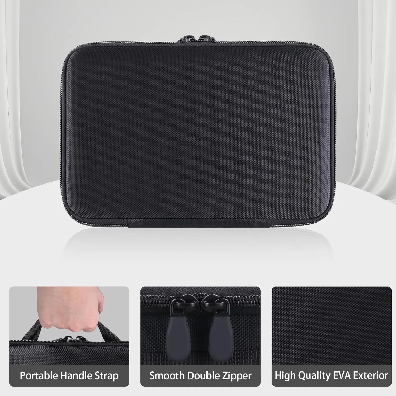 khanka for Fujifilm INSTAX Wide EVO 2-in-1 Instant Film Camera and Printer Travel Case,Black(Case Only,with Shoulder Strap)