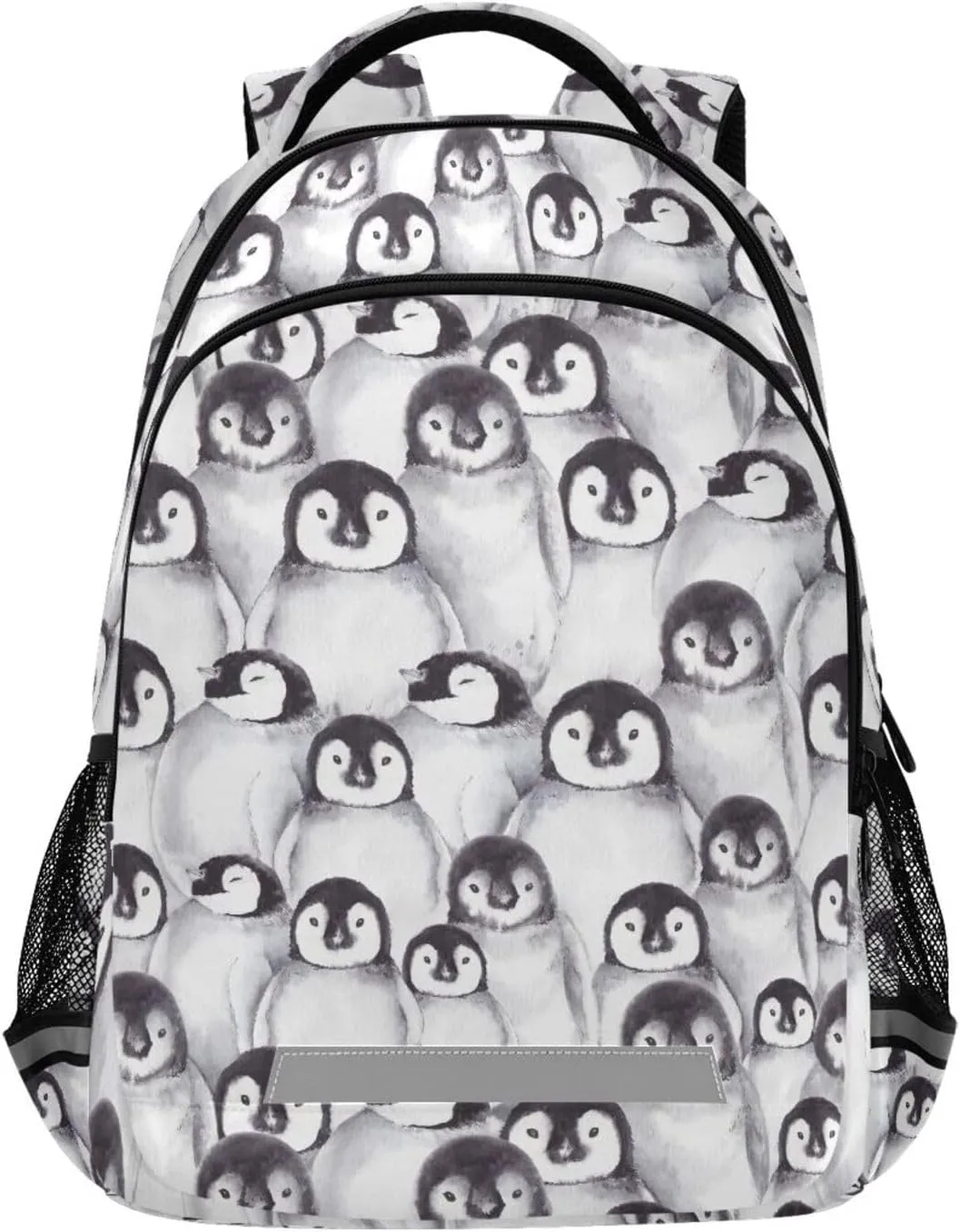 Kids Backpack for Boys Girls Bookbags Cute Penguins School Backpack Elementary Bags Travel Daypack Lightweight Waterproof with Reflective Strip