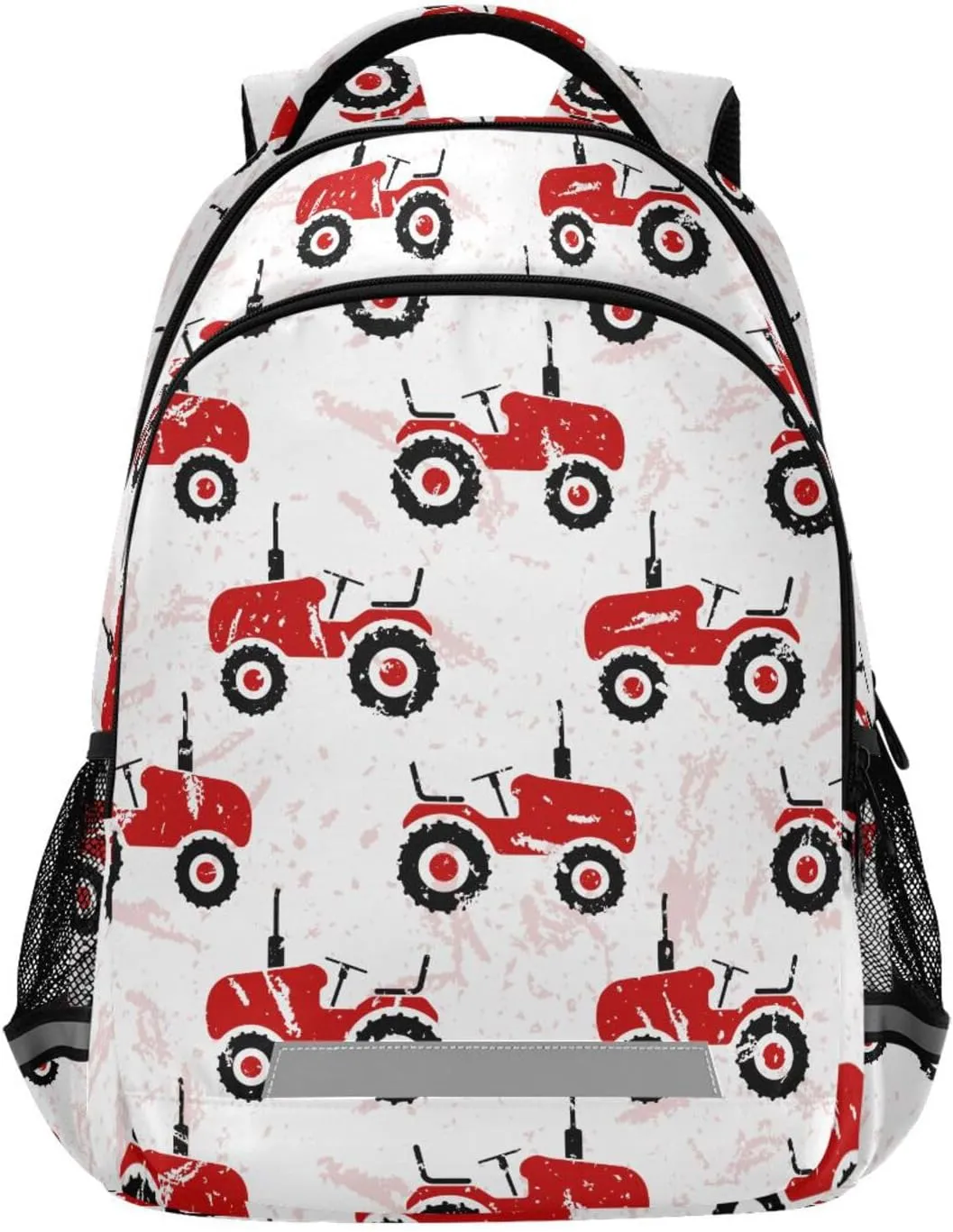 Kids Backpack for Boys Girls Old Wheeled Tractors School Backpacks Elementary Bags Travel Daypack Lightweight Waterproof with Reflective Strip