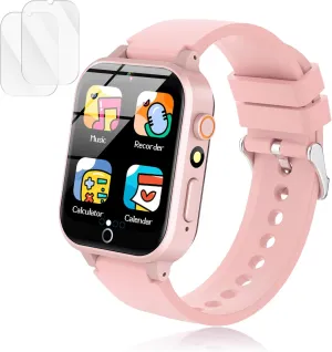 Kids Games Watch, with 26 Puzzle Games, Touch Screen, HD Camera, Alarm Clock, Toys for Ages 4-12 Years Old.Birthday Gift for Boys Girls (Soft Pink)