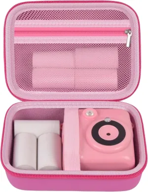 Kids Instant Print Camera Case for Dylanto/for ESOXOFFORE/for VTech KidiZoom PrintCam/Creator Cam/for Goopow/for GKTZ/for FUNKAM/for Agoigo Waterproof Digital Video Toddler Cameras - Box Only (Pink)
