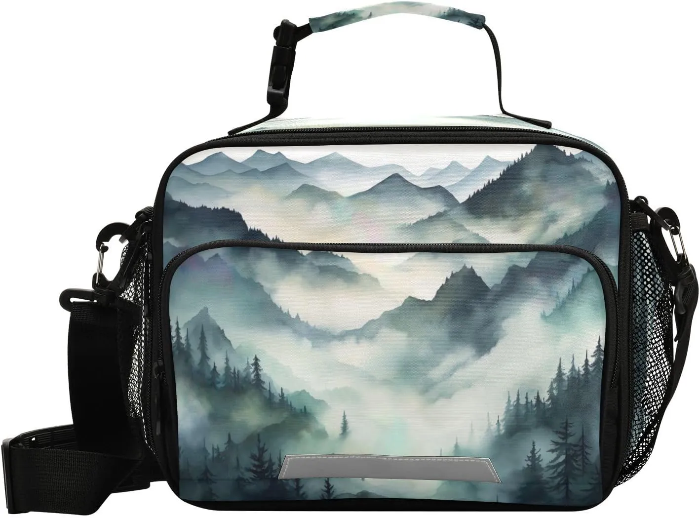 Kigai Lunch Bag Misty Forest Reusable High Capacity Insulated Lunch Box for Women & Men, Leakproof Lunch Cooler Bag Tote Bag for Work, Travel, Outdoor