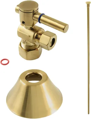 Kingston Brass CC53307DLTKF20 Trimscape Plumbing Toilet Trim Kit, 5/8-Inch x 3/8-Inch O.D. Comp, Brushed Brass