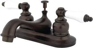 Kingston Brass KB605B Centerset Lavatory Faucet, 4 Inch, Oil Rubbed Bronze