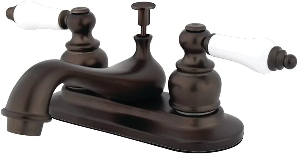 Kingston Brass KB605B Centerset Lavatory Faucet, 4 Inch, Oil Rubbed Bronze