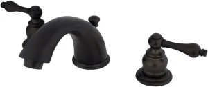 Kingston Brass KB975AL Victorian Widespread Lavatory Faucet with Metal lever handle, Oil Rubbed Bronze