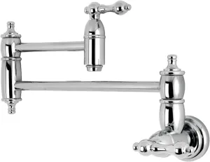 Kingston Brass KS3101AL Pot Filler, Metal Lever Handle, Polished Chrome,8-1/8-Inch Spout Height