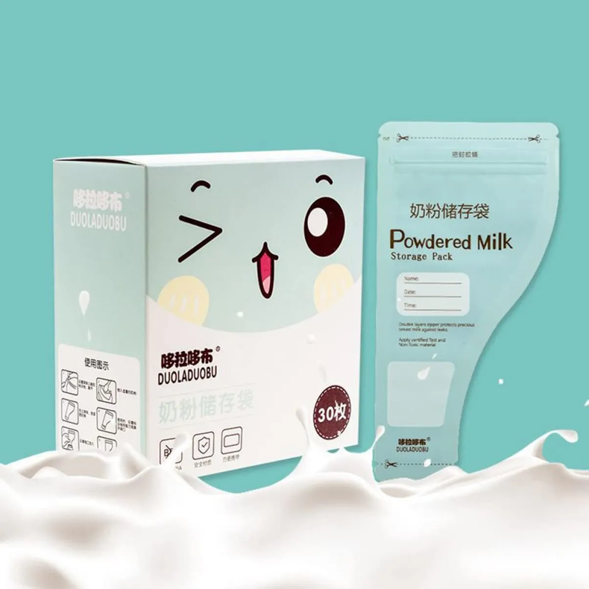 Kisangel 90pcs Milk Powder Storage Bags Powder Formula Bags Disposable Milk Formula Pouches Breastmilk Storage Bag for Feeding Milk Food Bag
