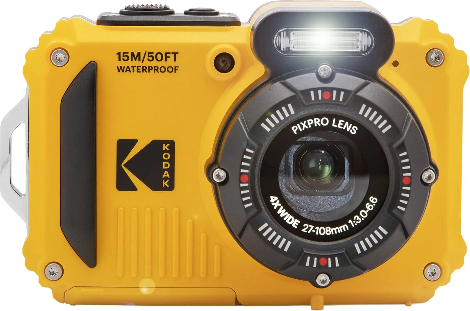 Kodak PIXPRO WPZ2 Rugged Waterproof Digital Camera Bundle with Black Point & Shoot Case   32GB microSDHC Card (Yellow) Bundle (3 Items)