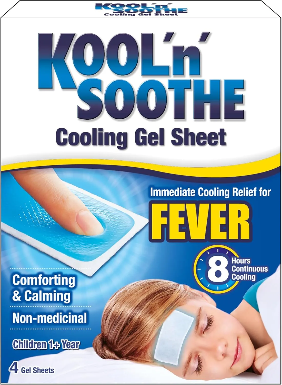 Kool 'N' Soothe Kids Cooling Strip Sachets, 4 Count (Pack of 1)