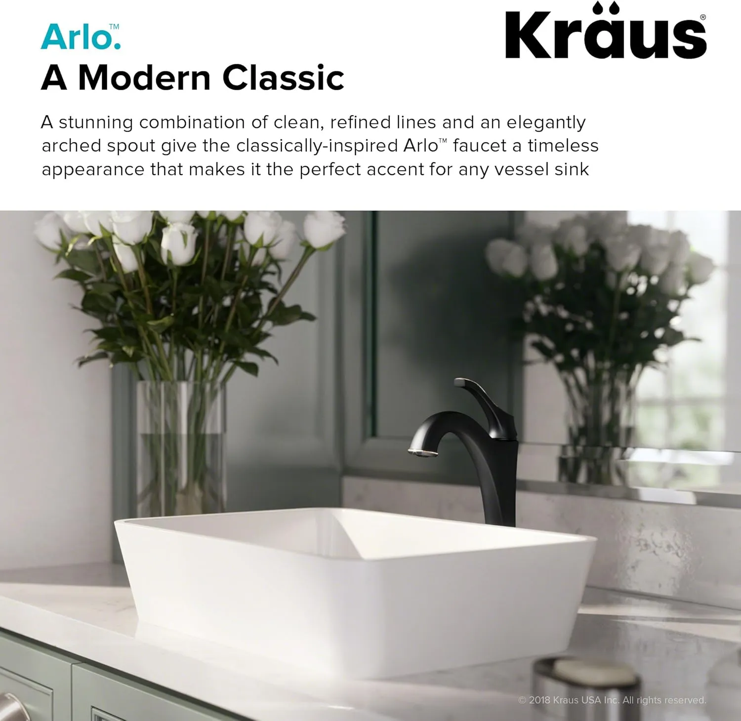 KRAUS KVF-1200ORB Arlo Single Handle Vessel Bathroom Faucet with Pop Up Drain, Oil Rubbed Bronze