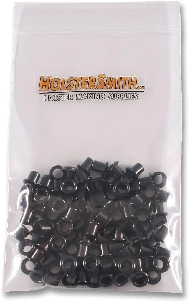 Kydex Holster Eyelets - (#8-9 Length) - (1/4 in. Diameter) - (Black Coated) - (100 Pack) - (USA Made) - Kydex Rivets for DIY Holster and Sheath Making