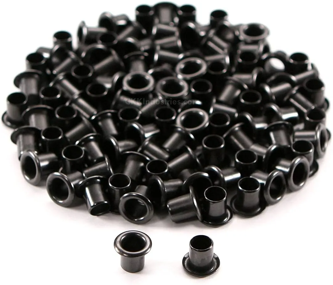 Kydex Holster Eyelets - (#8-9 Length) - (1/4 in. Diameter) - (Black Coated) - (100 Pack) - (USA Made) - Kydex Rivets for DIY Holster and Sheath Making