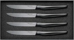 Kyocera 4-piece Ceramic Steak Knife Set, 4.5" Black