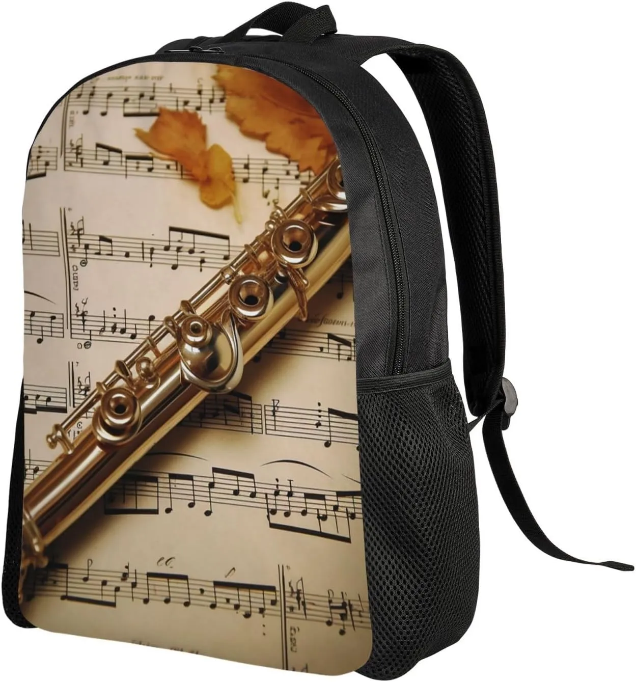 Laptop Backpack Carry On Travel Backpack Flute Music Computer Bag Casual Daypack for Men Women