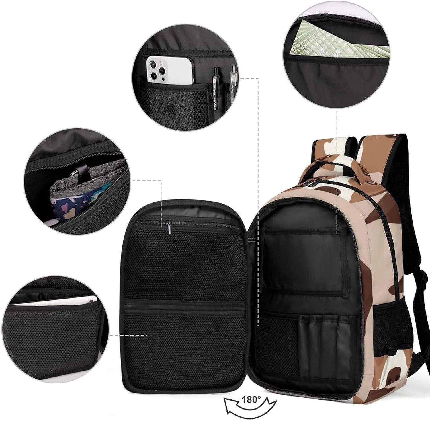Laptop Backpack for Men Women Daypack Animation Style Dog Computer Bag Travel Backpacks Laptop Bag
