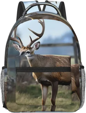 Laptop Backpack for Men Women Lightweight Travel Backpack Deer Animal Daypack Laptop Bag for Travel