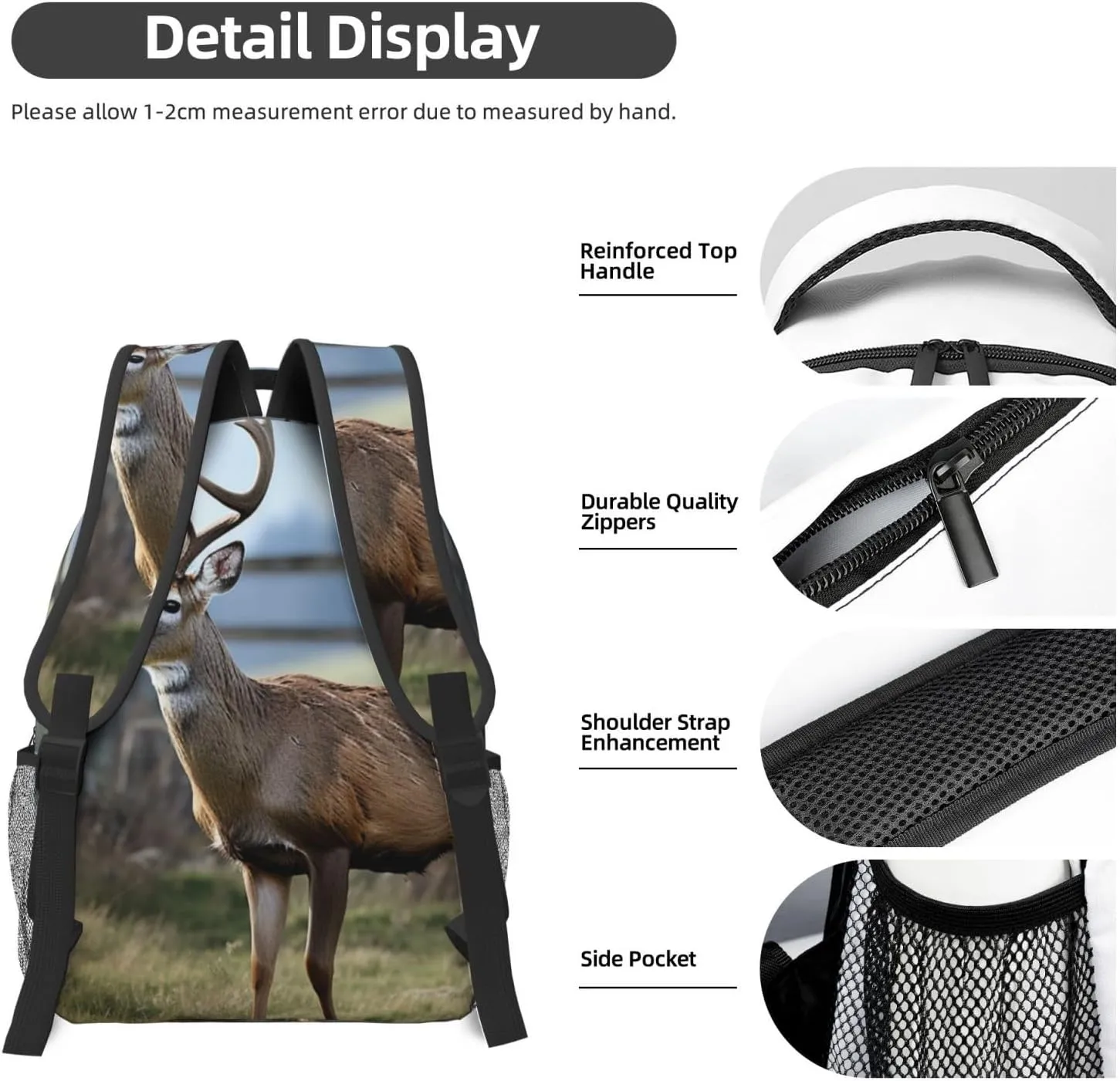Laptop Backpack for Men Women Lightweight Travel Backpack Deer Animal Daypack Laptop Bag for Travel
