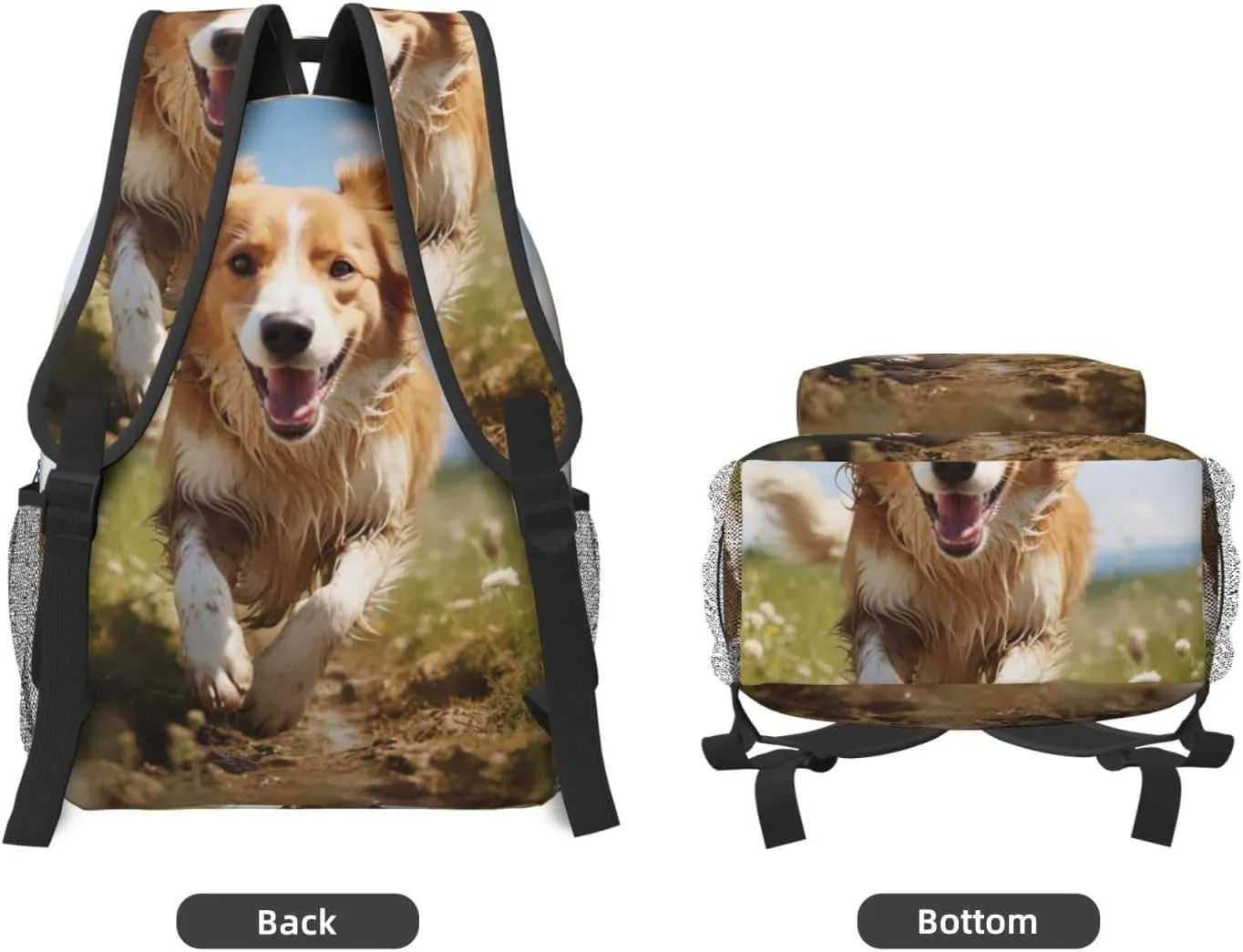 Laptop Backpack for Men Women Lightweight Travel Backpack Dog running Daypack Laptop Bag for Travel