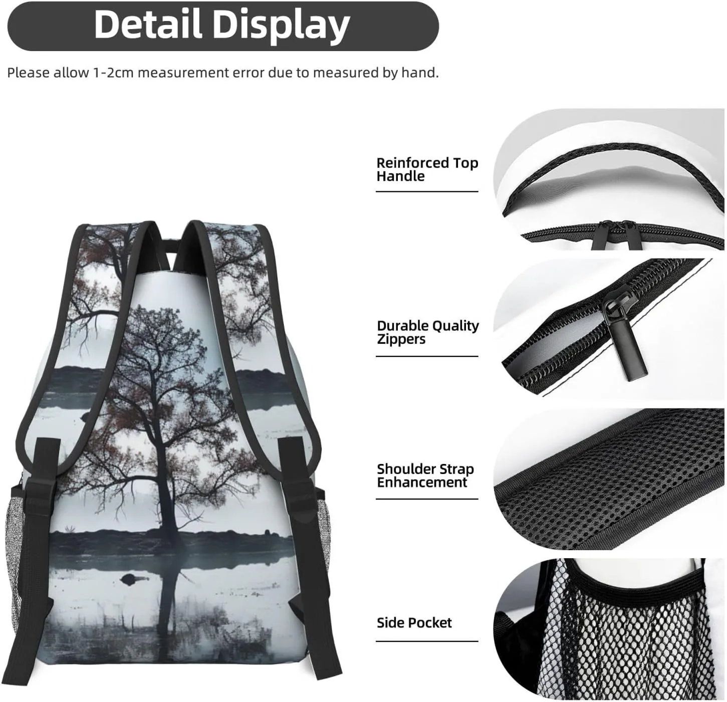 Laptop Backpack for Men Women Lightweight Travel Backpack Tree in the mist Daypack Laptop Bag for Travel