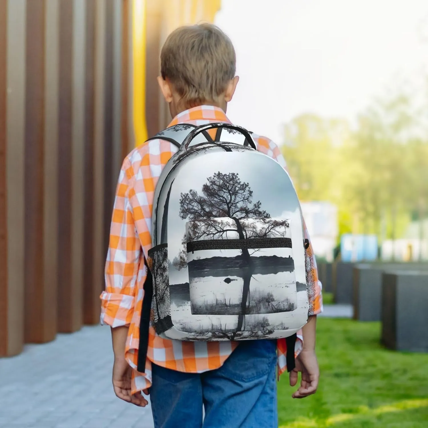 Laptop Backpack for Men Women Lightweight Travel Backpack Tree in the mist Daypack Laptop Bag for Travel