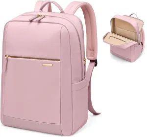 Laptop Backpack for Women - Business Travel Anti Theft Laptop Bag Backpack Water Resistant College Computer Backpacks for Men Women Fits 14Inch Notebook (Pink)