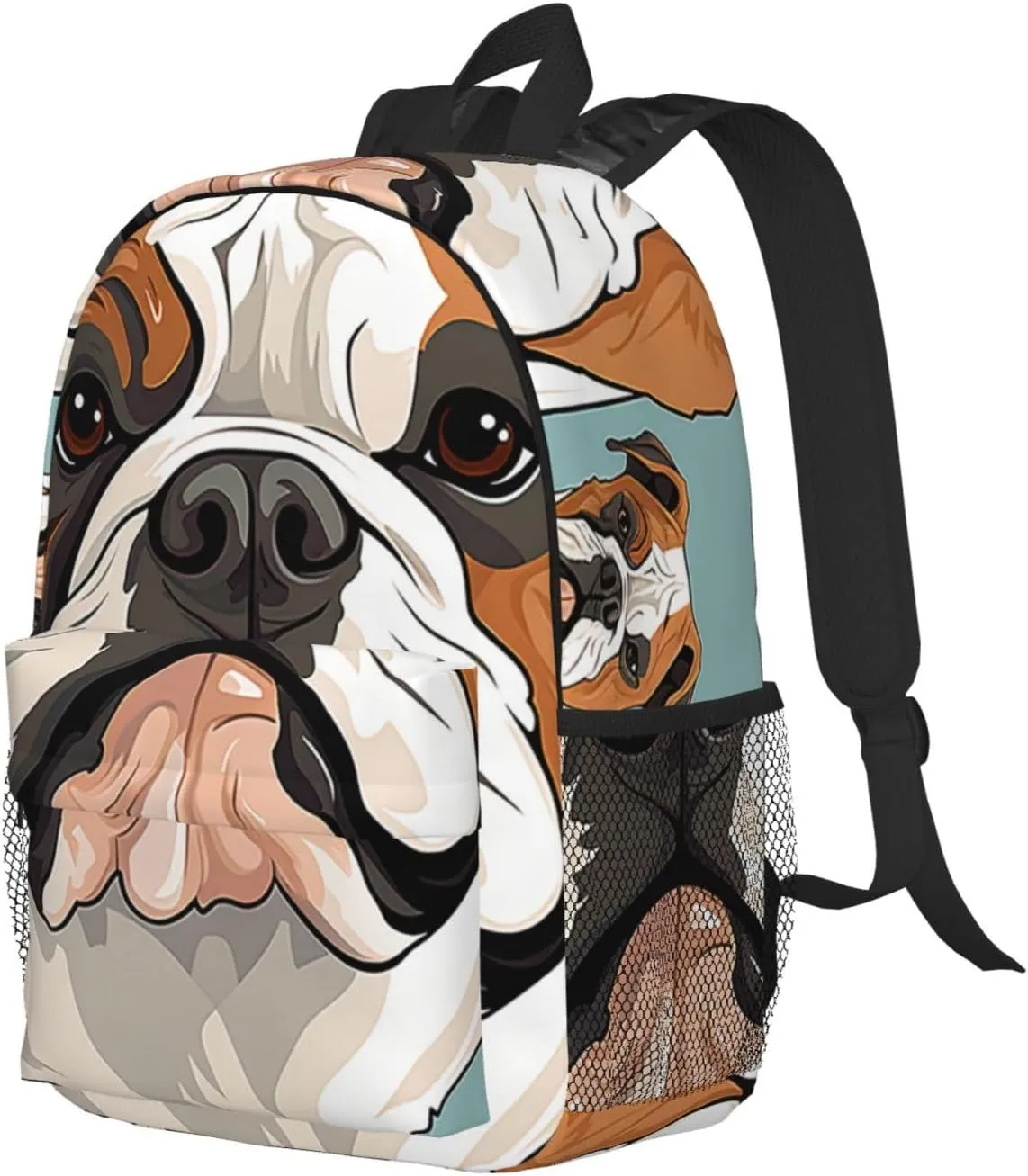 Laptop Backpack Lightweight Backpack for Men Women Daypack English Bulldog Faces Laptop Bag Casual Backpack for Travel