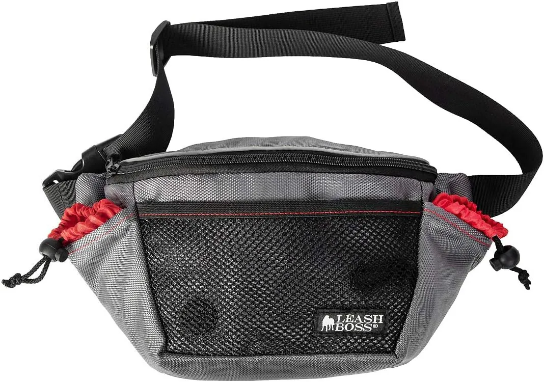 Leash Boss Dog Treat Pouch for Training | Training Treat Pouches for Pet Training | Treat Bag for Dog Training | Portable Kibble Snack Container for Pets | Fanny Pack Waist Belt Transport On The Go
