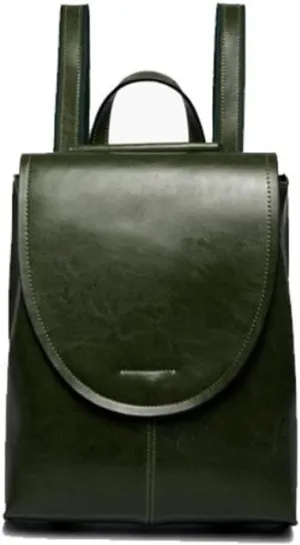 Leather Backpack Travel Bag Women Daypack Hiking Backpacks, Green, One Size