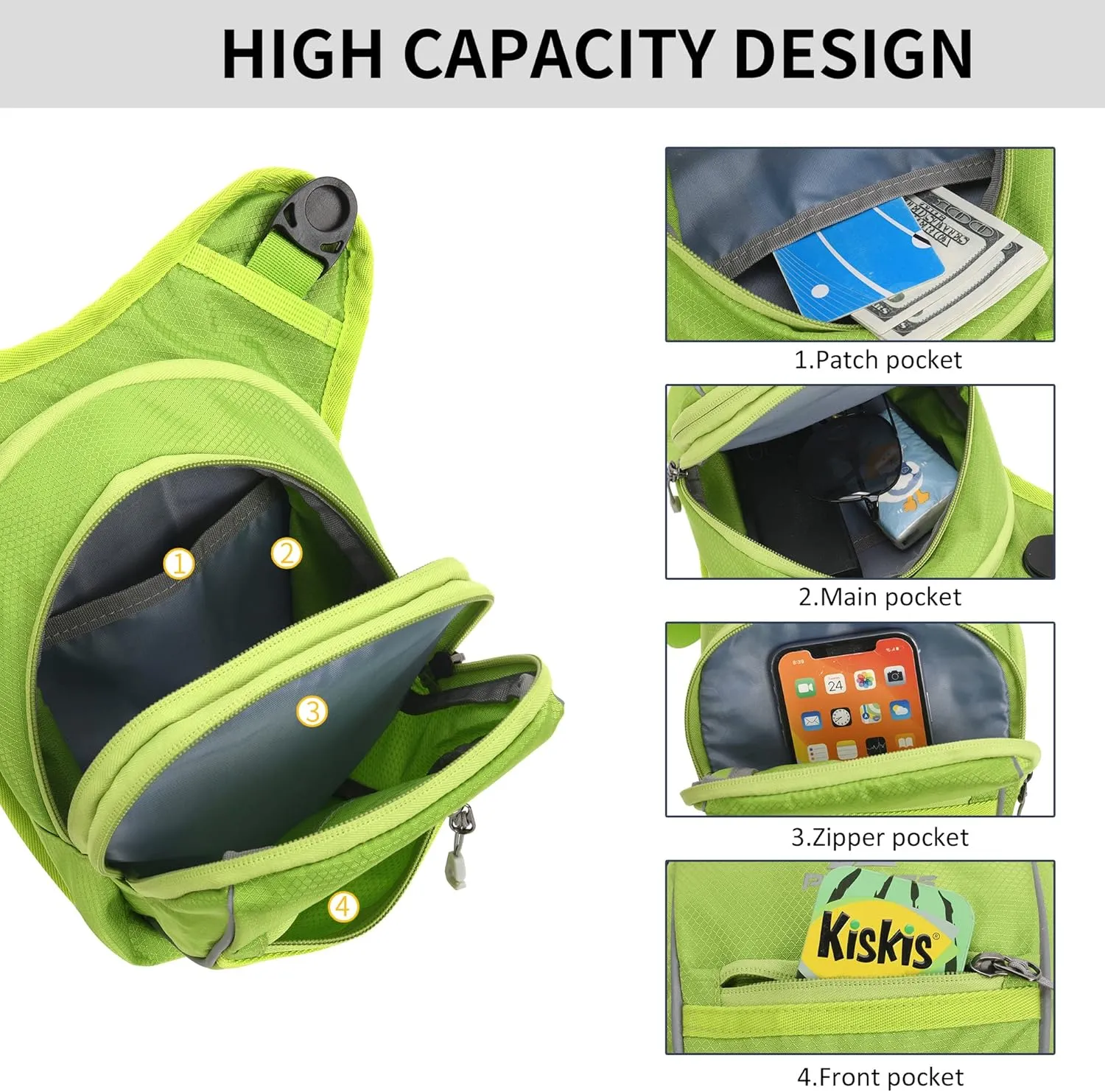 Leg Bag for Men Fanny Packs Women Men Outdoor Thigh Bags Motorcycle Ride Crossbody Backpack, Green