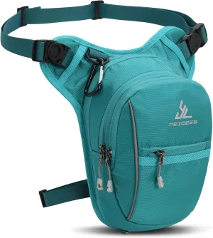 Leg Bag for Men Fanny Packs Women Men Outdoor Thigh Bags Motorcycle Ride Crossbody Backpack, Lake Blue