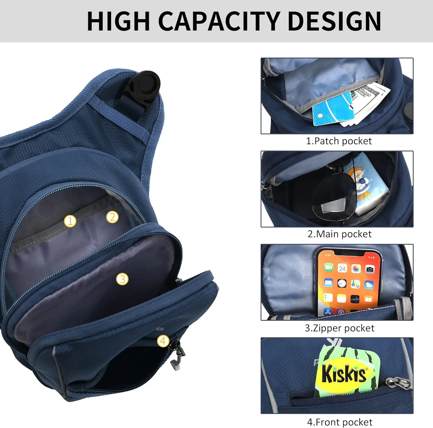 Leg Bag for Men Fanny Packs Women Men Outdoor Thigh Bags Motorcycle Ride Crossbody Backpack
