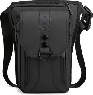 Leg Bag for Men Fanny Packs Women Men’s Outdoor Thigh Bags Motorcycle Ride Crossbody Backpack Shoulder Sling Pack Camping Hiking Cycling Riding, AA Black