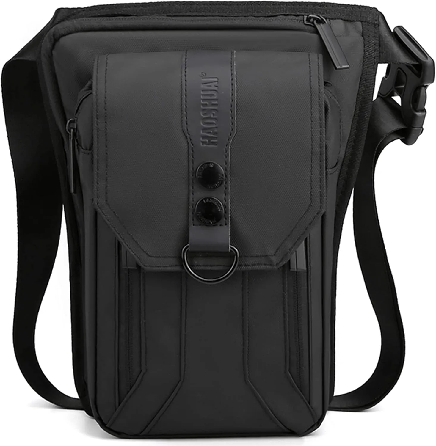 Leg Bag for Men Fanny Packs Women Men’s Outdoor Thigh Bags Motorcycle Ride Crossbody Backpack Shoulder Sling Pack Camping Hiking Cycling Riding, AA Black