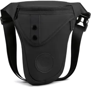 Leg Bag for Men Fanny Packs Women Men’s Outdoor Thigh Bags Motorcycle Ride Crossbody Backpack Shoulder Sling Pack Camping Hiking Cycling Riding, C Black