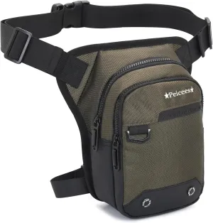 Leg Bag for Men Fanny Packs Women Men’s Outdoor Thigh Bags Motorcycle Ride Crossbody Backpack Shoulder Sling Pack Camping Hiking Cycling Riding, Y-Army Green