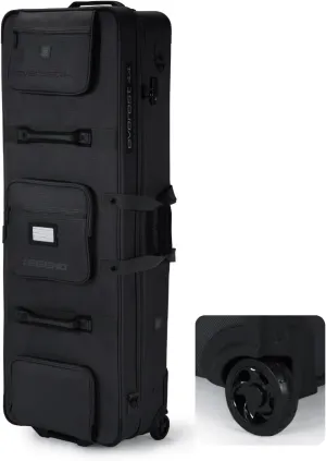 LEGEND Everest Hybrid Roller Lockable Compound Bow Case - Metal Structure, Foam Padding, Tricot Lining, Fastening Straps, Cam Protector, Front Pockets, Removable Wheels - Airline-Endorsed Archery Case