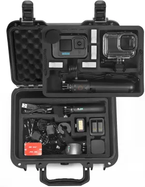Lekufee Waterproof Hard Case Compatible with Gopro Hero 13/Gopro Hero 12/11/10/9/8/Media Mod/Gopro Volta/Creator Edition/Action Camera and Other Accessories(Case Only)