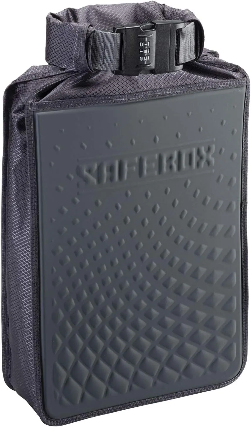 Lewis N. Clark Safebox Portable Safe with Anti Theft Combination Lock and Slash Resistant Material to Protect Wallet, iPhone and Valuables at the Beach, Pool, Camping   Hotel, Large