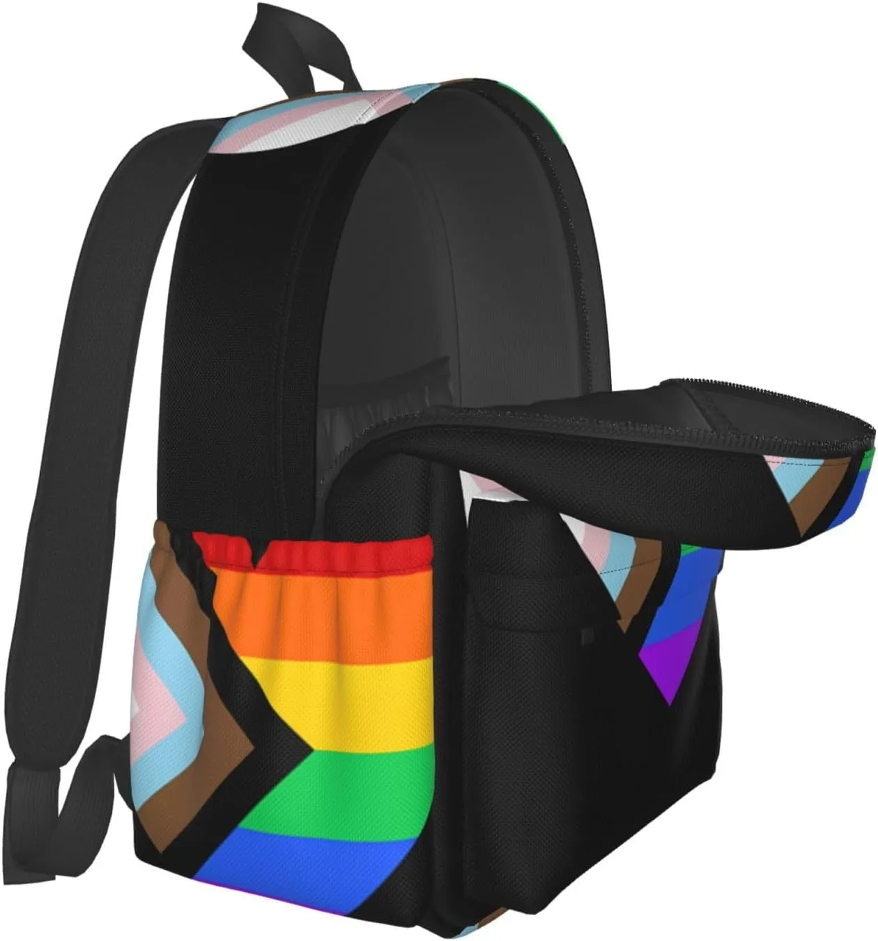 Lgbt Pride Rainbow Gay Allyship Heart Laptop Backpack Shoulder Bag Laptop Pack Travel Backpacks Commuter Back Pack Casual Daypack Bags With Side Pockets