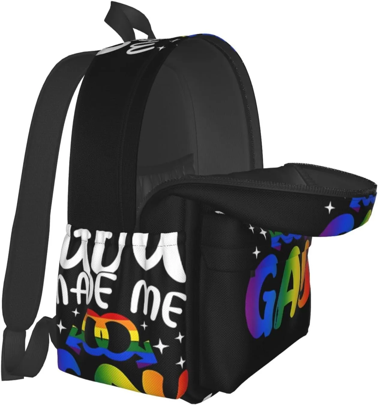 Lgbt Rainbow Gay Pride Flag God Made Me Gay Pride Day Laptop Backpack Shoulder Bag Laptop Pack Travel Backpacks Commuter Back Pack Casual Daypack Bags With Side Pockets