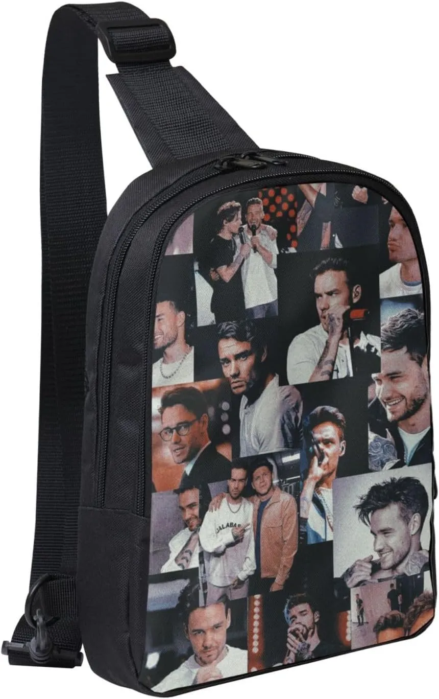 Liam Music Payne Crossbody Bags for Women Men Travel Shoulder Bag with Adjustable Strap Hiking Small Sling Backpack Lightweight Fanny Pack