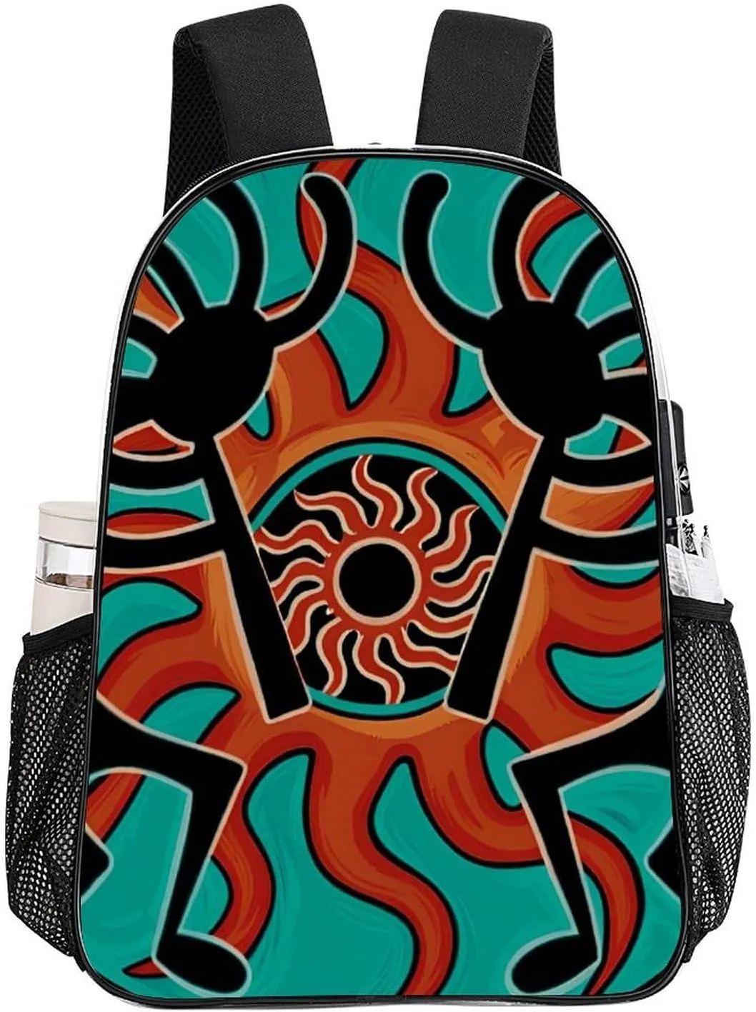 Lightweight Rucksack for Sports Travel Running - Big Capacity Multipurpose Transparent Bookbag, Native American Indian Flute Art Travel and Sport Backpack Rucksack