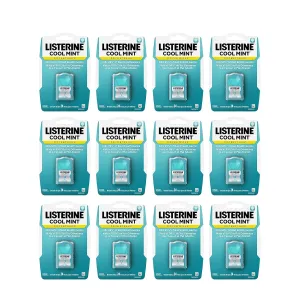 Listerine Cool Mint PocketPaks Portable Breath Strips for Bad Breath, Fresh Breath Strips Dissolve Instantly to Kill 99% of Bad Breath Germs* On-The-Go, Cool Mint, 24-Strip Pack, 12 Pack