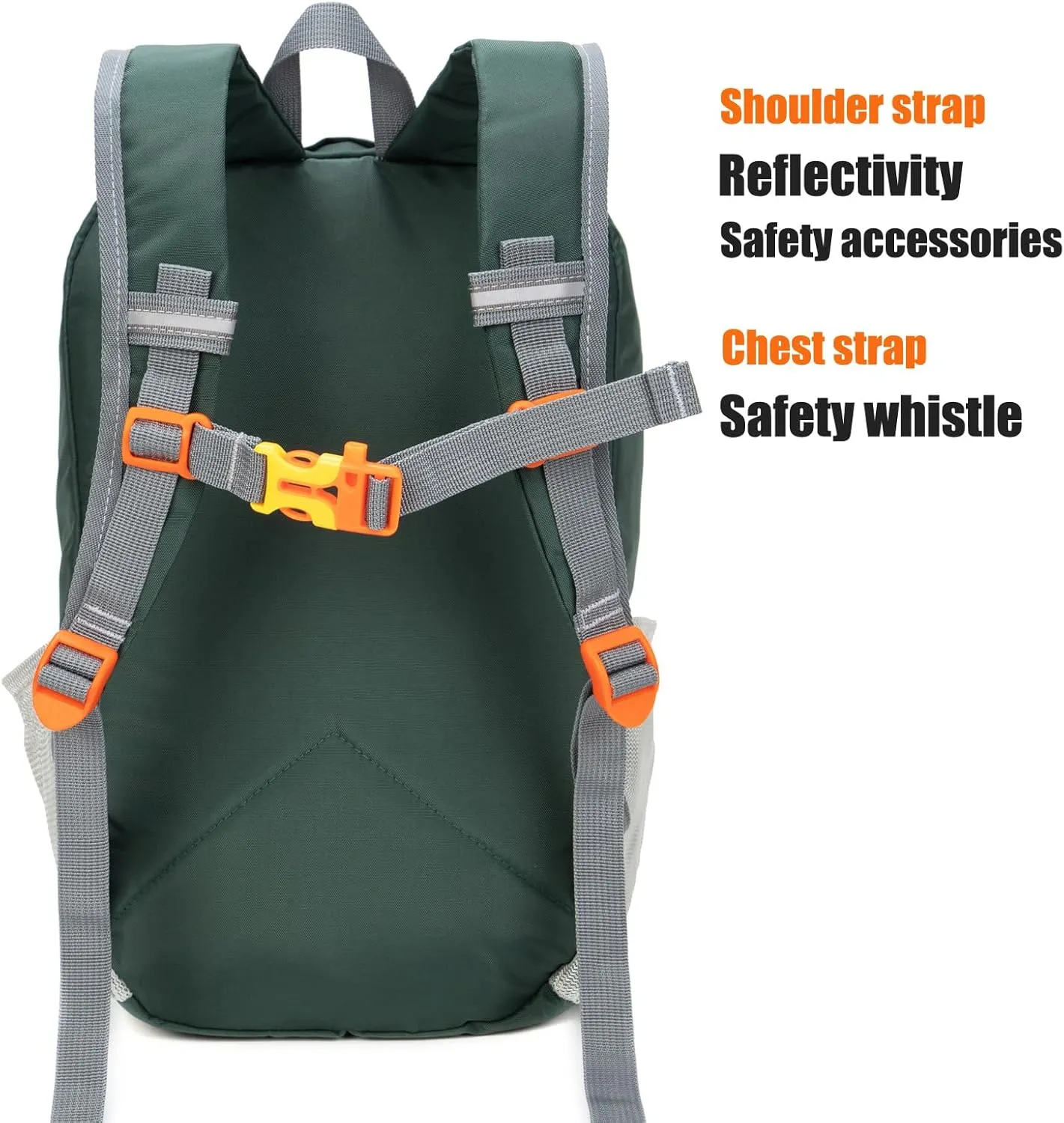 Little Kids Hiking Backpack for Boys or Girls, Small Daypack for Camping or Travel (Green, Small)