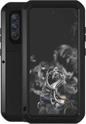 LOVE MEI Compatible with Samsung Galaxy S21 FE 5G Case, Outdoor Sports Waterproof Military Heavy Duty Shockproof Dustproof Hybrid Aluminum Metal Silicone Tempered Glass Case Hard Cover (Black)
