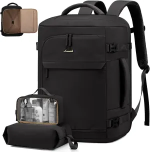 LOVEVOOK Travel Backpack for Women 17.3 Inch Carry On Backpack for Traveling on Airplane, Water Resistant Computer Backpack Luggage, Lightweight Business Rucksack as Personal Item Travel Bag