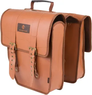 M-Wave Amsterdam Double L Leatherette Pannier Bag, Brown