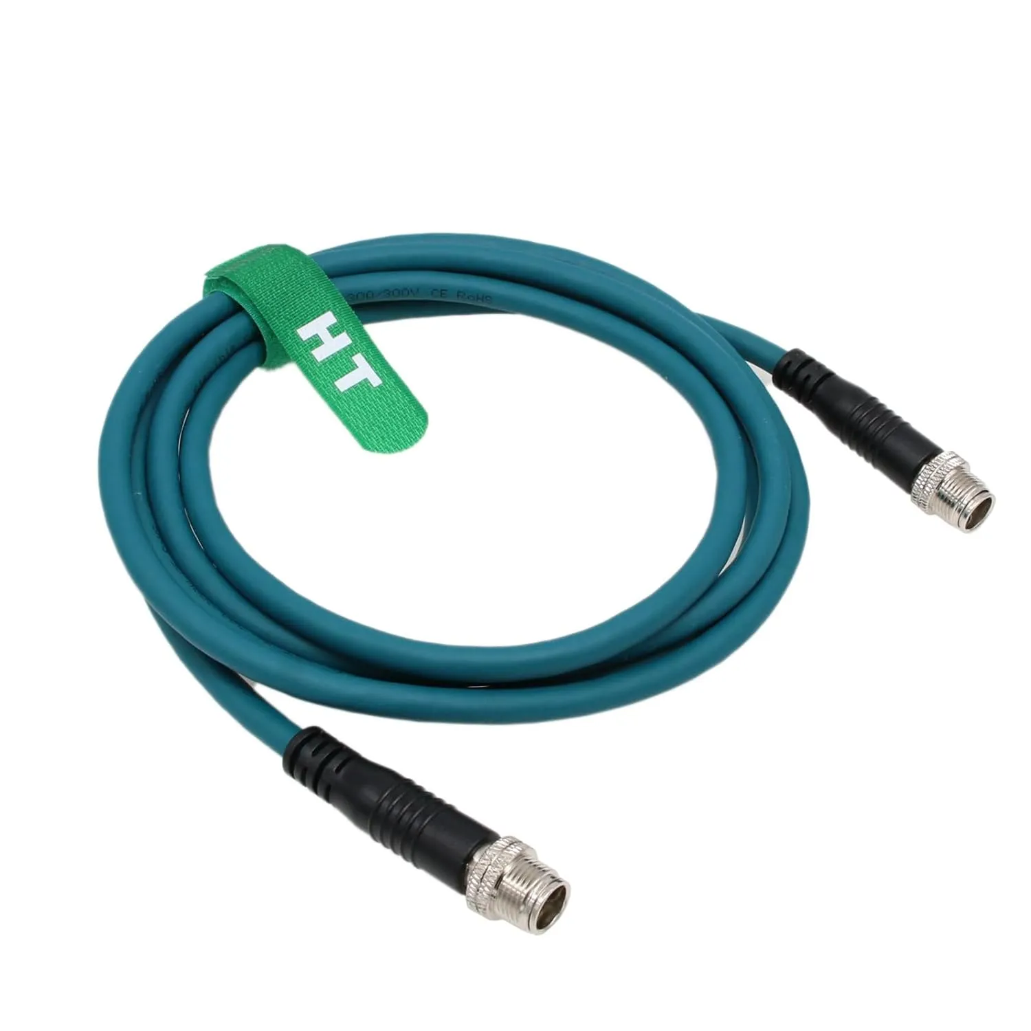 M12 8 Pin X-Coded to 8 Pole X-Coding Gigabit Ethernet Cat7e Cable for Cognex Basler Industrial Sensor Camera High Speed Shielded 10M
